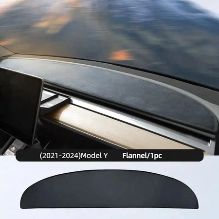 Flannel Dashboard Sunshade Mat for Tesla Model Y/3  Modtesla