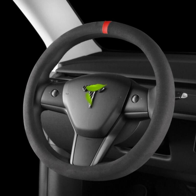 Suede Steering Wheel Cover for Tesla Model 3 Highland 2024+