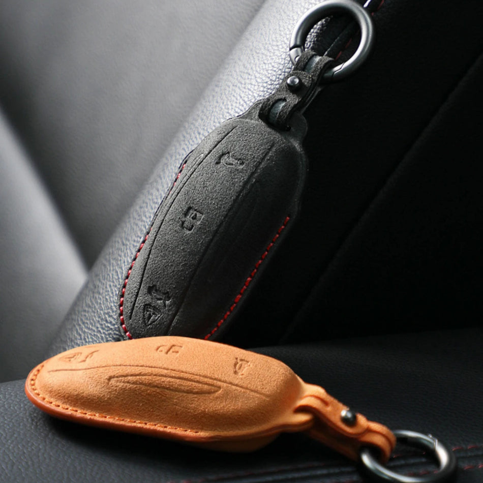 Alcantara Key Fob Cover for Tesla Model Y/3/X/S