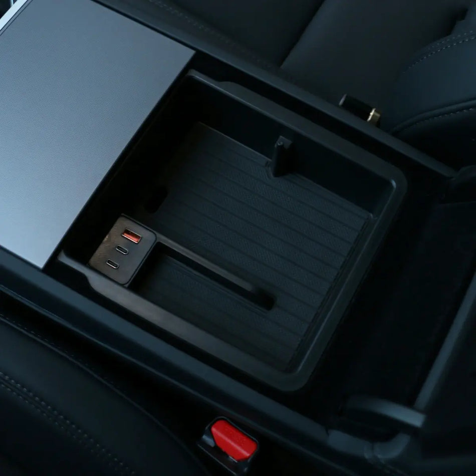 Center Console Organizer with USB Hub for Tesla Model Y/3
