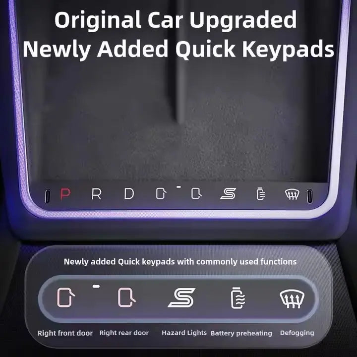 Wireless Charging Smart Button with Ambient Light for Tesla Model 3 Highland / Tesla Model Y Juniper