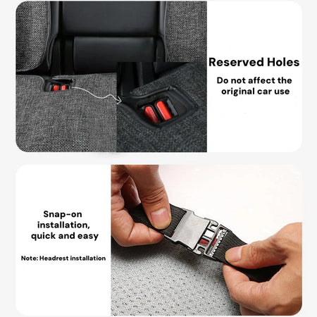 Linen Breathable Seat Cover for Tesla Model Y/3 - Modtesla