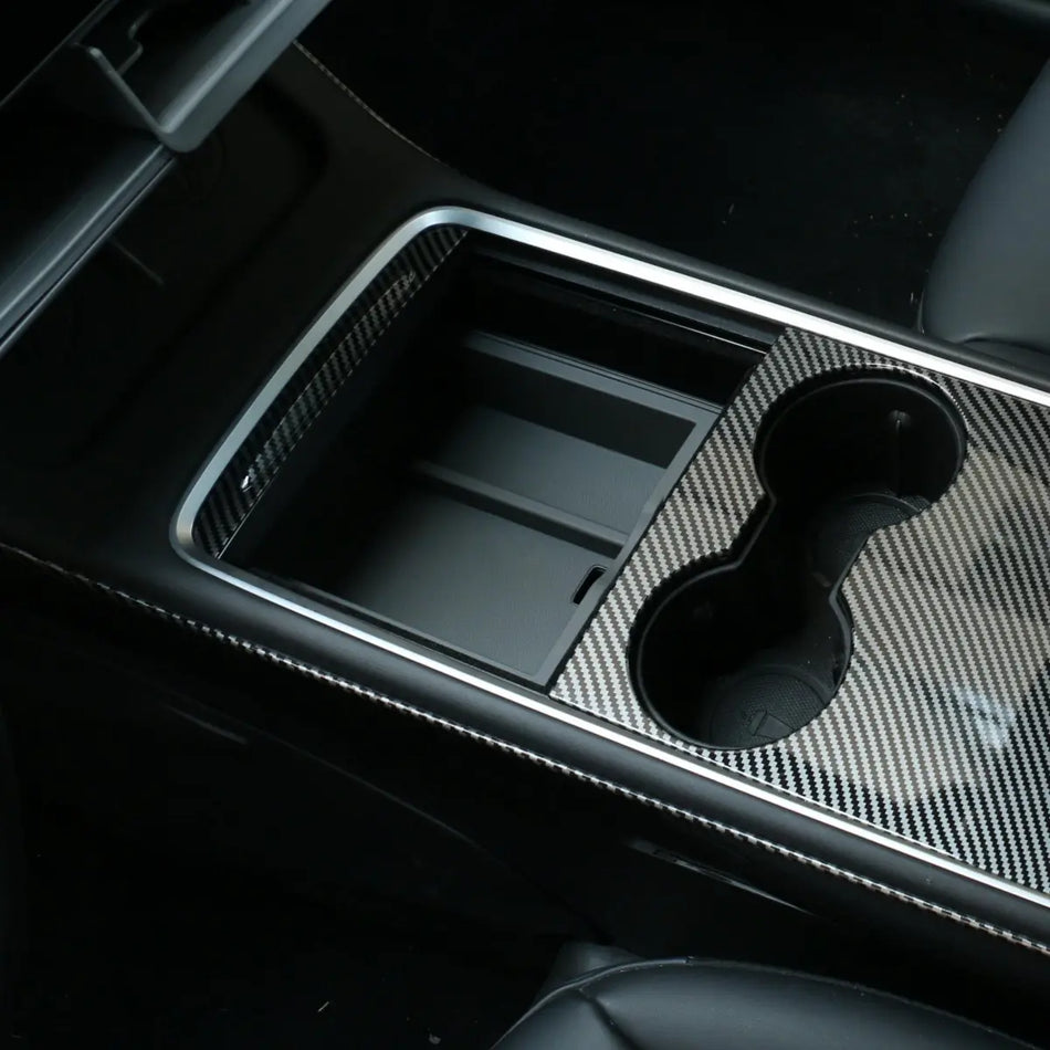 Double Layer Center Console Storage Box for Tesla Model Y/3