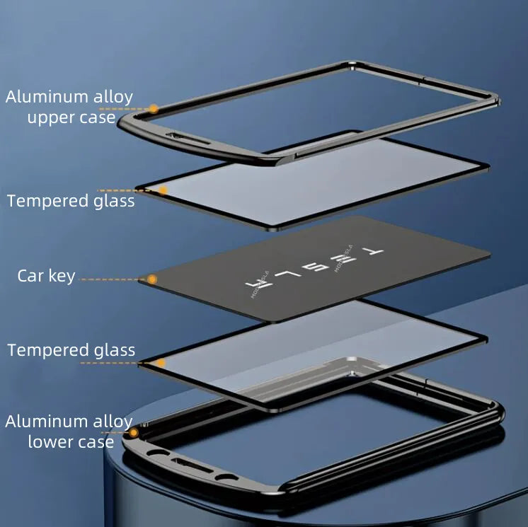 Aluminum Alloy Key Card Holder for Tesla