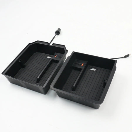 Armrest Storage Box with USB Charging Cables Hub for Tesla Model Y Juniper  Modtesla