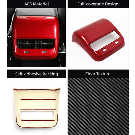 Backseat Air Vent Cap Cover for Tesla Model Y 2019-2024  Modtesla
