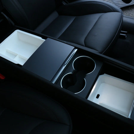 Double-Layered Center Console Storage Box for Tesla Model Y Juniper  Modtesla