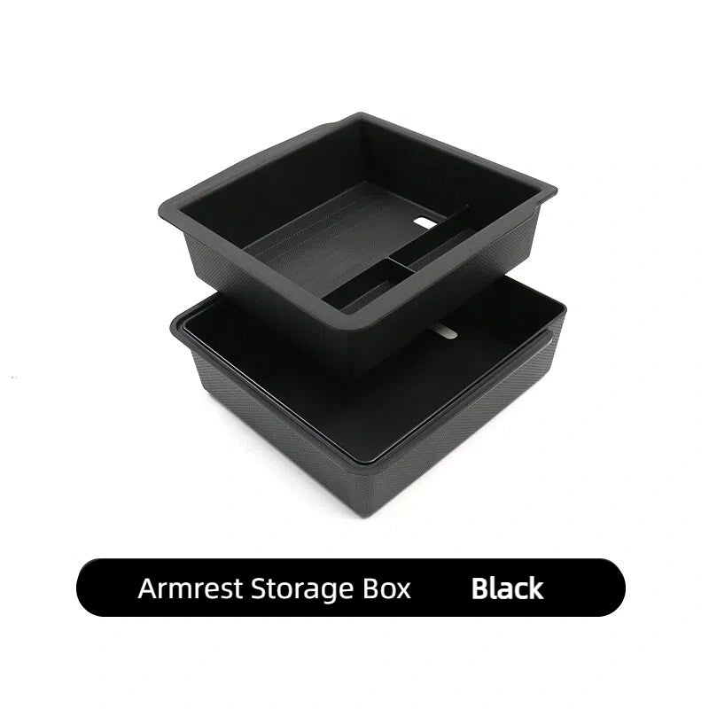 Double-Layered Center Console Storage Box for Tesla Model Y Juniper  Modtesla