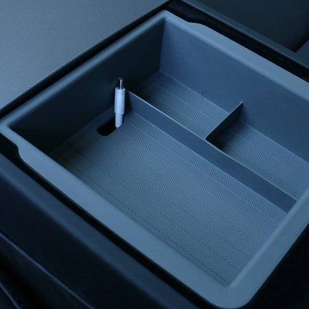Double-Layered Center Console Storage Box for Tesla Model Y Juniper  Modtesla
