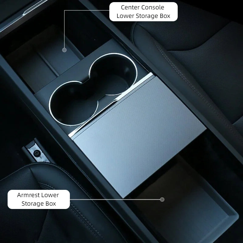 Lower Center Console Storage Tray for Tesla Model Y Juniper  Modtesla