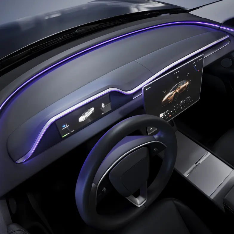 Integrated Dashboard Display with Ambient Lighting for Tesla Model 3 Highland / Model Y Juniper