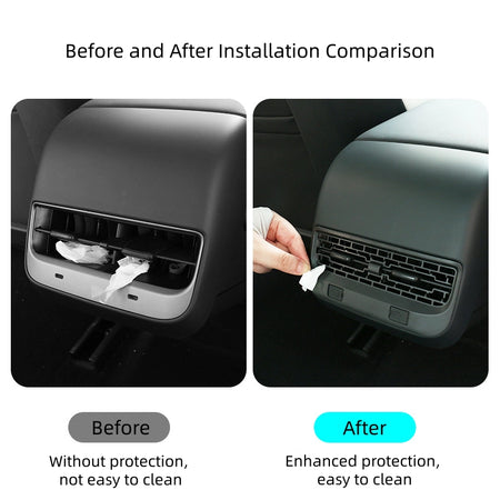 Rear Air Conditioning Outlet Protective Cover for Tesla Model Y 2019-2024  Modtesla