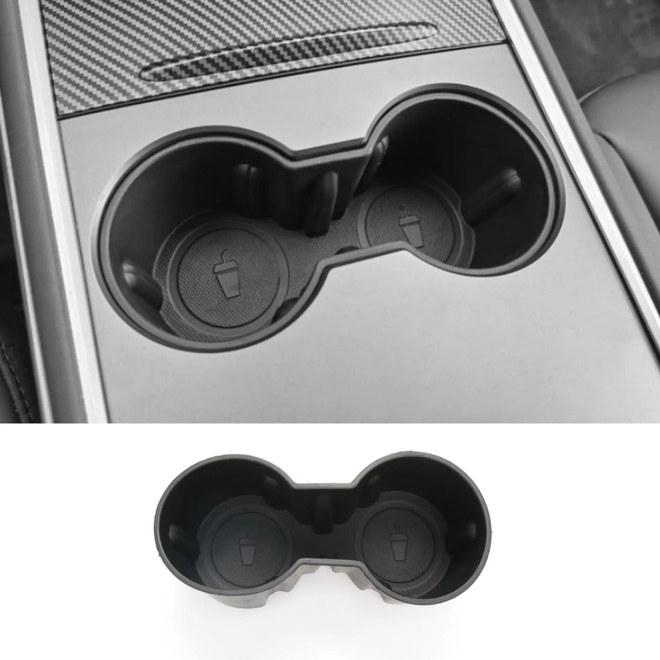 TPE Center Console Cup Holder Insert for Tesla Model Y 2019-2024