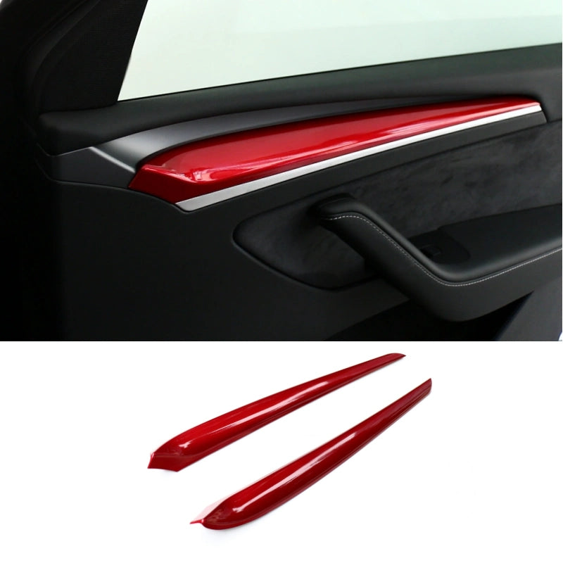 Interior Front Door Trim Strips for Tesla Model Y 2019-2024