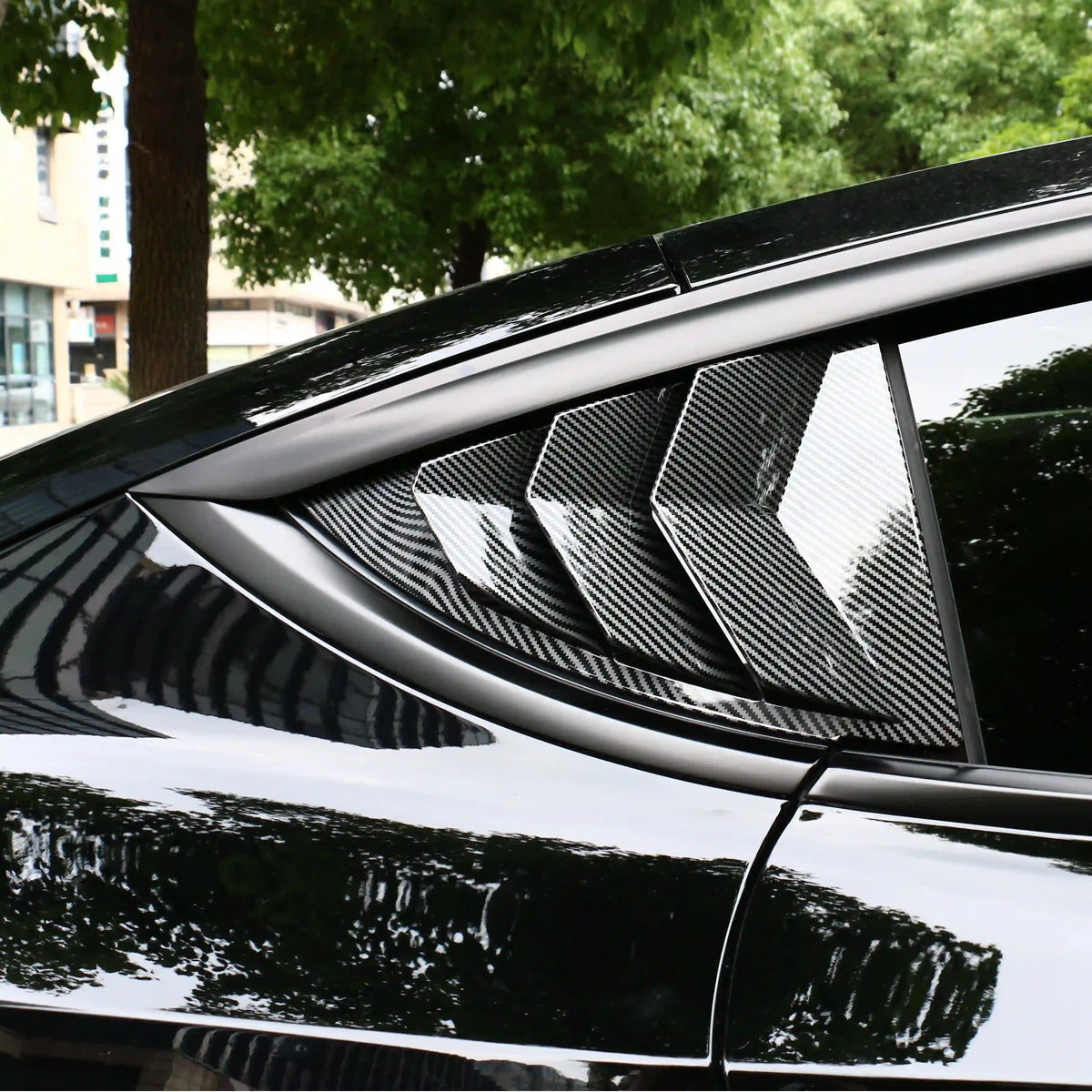 Rear Side Window Louvers Cover for Tesla Model Y 2019-2024  Modtesla