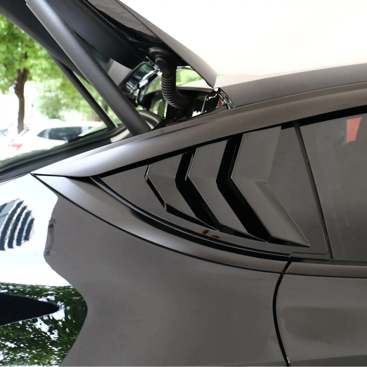 Rear Side Window Louvers Cover for Tesla Model Y 2019-2024  Modtesla