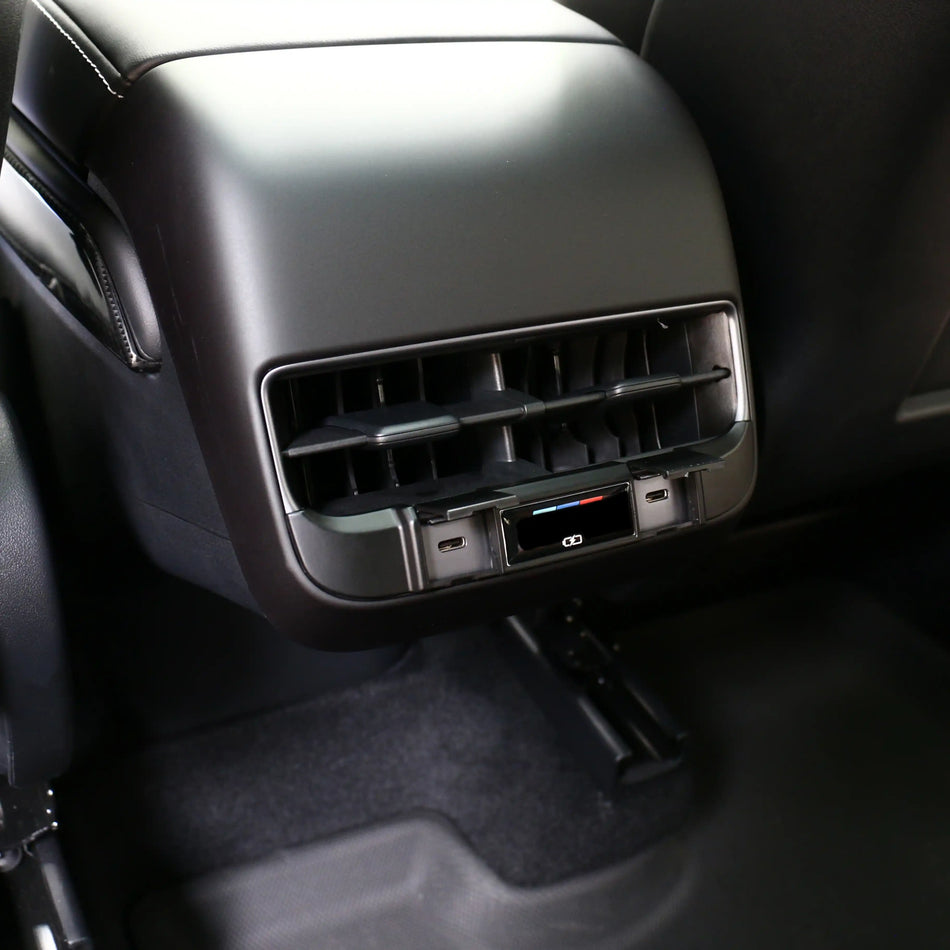 Rear USB Charging Protection Cover for Tesla Model Y 2019-2024