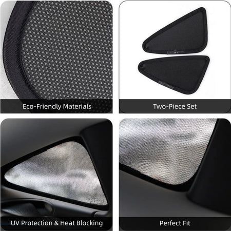 Triangular Window Shades for Tesla Model Y 2019-2024  Modtesla