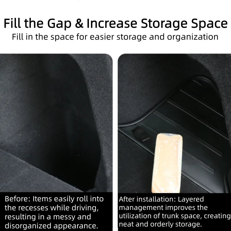 Trunk Organizer Side Packets Tray for Tesla Model Y Juniper  Modtesla